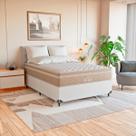 Cama Box Viúva Branco + Colchão Paris Molas Ensacadas