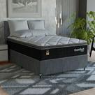 Cama Box Viúva + Colchão Comfort Class Pillow Top 128x188 Preto/suede Cinza Cama Box Viúva + Colchão Comfort Class Pillow Top 128x188 Preto/suede Cinza