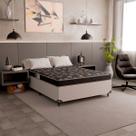 Cama Box Viúva + Colchão Espuma D20 - 51x128x188cm - Couro Branco Cama Box Viúva + Colchão Espuma D20 - 51x128x188cm - Couro Branco