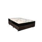 Cama Box Viúva Colchão Espuma D28 Bambo Branco Ducci + Box Sintético Marrom (54x128x188)