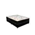 Cama Box Viúva Colchão Espuma D33 Bambo Branco Ducci + Box Suede Preto (54x128x188)