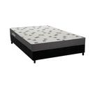 Cama Box Viúva: Colchão Espuma D33 Ortobom Light Saúde + Base CRC Suede Black (128x188)