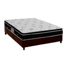 Cama Box Viúva: Colchão Molas Ortobom Nanolastic Physical Spring + Base CRC Suede Marrom(128x188)