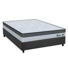 Cama Box Viúva: Colchão Ortopédico Orthoflex D33 Matera ML + Base CRC Suede Gray (128x188)