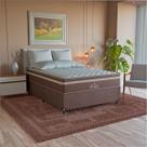 Cama Box Viúva + Colchão Paris Molas Ensacadas Pocket - 61x128x188cm - Suede Marrom