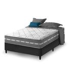 Cama Box Viúva Preto Colchão Molas Ensacadas Zidi Miami 128x188x59cm