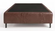 Cama Box Viuva Sintetico Marrom 128x188x35 - Santo Box