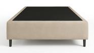 Cama Box Viuva Suede Bege 128x188x35 - FA Elegante