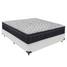Cama Box Viúvo Branco + Colchão Airtech D45 D45 Ortobom