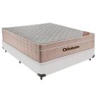 Cama Box Viúvo Branco + Colchão Airtech Molas Ensacadas Ortobom