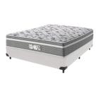 Cama Box Viúvo Branco + Colchão Evolution Molas Ensacadas Probel