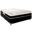 Cama Box Viúvo e Colchão Roma Molas Ensacadas Luckspuma Preto