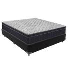Cama Box Viúvo Preto + Colchão Airtech D45 D45 Ortobom