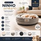 Cama Cachorro Gato Nuvem Ninho Caminha Pet Redonda Wave Luxo Soft 50cm Prata Cama Cachorro Gato Nuvem Ninho Caminha Pet Redonda Wave Luxo Soft 50cm Prata