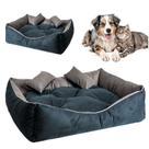 Cama Cachorro Gigante 80x70 Caminha Grande Lavável Fofinha Azul Cama Cachorro Gigante 80x70 Caminha Grande Lavável Fofinha Azul