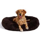 Cama Calmante Best Friends Formato Donut Em Pele Felpuda Para Cães e Gatos Extra Grande - Chocolate