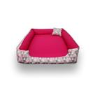 cama caminha cachorro grande cama retangular pet medio ou grande até 28kg medidas externas 70x80cm lavável com ziper