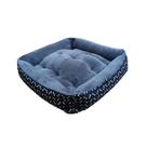 Cama Caminha Cão Cães Gato Grande 70cm x 70cm Cachorro Cama Pet Acolchoada Cinza