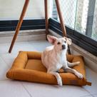 Cama caminha pet idoso lavável com zíper lateral baixa cachorro e gato idoso piatto