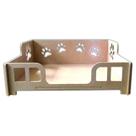 Cama Caminha Sofá Casa Para Pet, Cachorro, Gato, Em Mdf Crú G