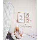 Cama Canopy IBIZA VIBE MAMERIA Kids com babados em algodão branco