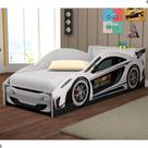 Cama Carro com Baú Juvenil Racer Branco