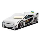 Cama Carro com Bau Juvenil Racer Branco com Colchao