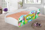 Cama carro infantil dinossauro c/colchao