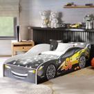 Cama Carro Infantil McQueen Quarto Da Criança Moderno Grade Proteção Carrinho Conforto Cor Preto