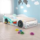 Cama carro kaboom branco solteiro