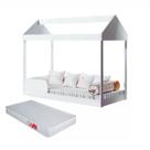 Cama Casa Castelo MDF Menina Colchão Robusta Prática Segura Cama Casa Castelo MDF Menina Colchão Robusta Prática Segura
