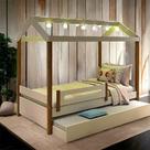 Cama Casa Elisa Branca com LED e Aux,
