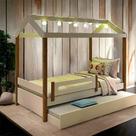 Cama Casa Elisa Branco/Mel c/ LED e Aux.