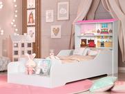 Cama Casa Infantil Princesa com Prateleiras