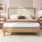 Cama Casal 152cm com Cabeceira em Palhinha Oslo Móvel na Caixa