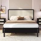Cama Casal 152cm com Cabeceira em Palhinha Oslo Móvel na Caixa Cama Casal 152cm com Cabeceira em Palhinha Oslo Móvel na Caixa