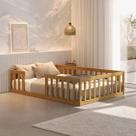 Cama casal abs montessoriano nogueira Cama casal abs montessoriano nogueira