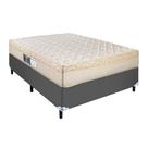 Cama Casal Arezzo e Box Molas Ensacadas Cinza Portobel