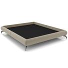 Cama Casal Base Box Pés de Ferro Estilo Industrial 156cm Otto P05 Veludo Bege - Lyam Decor