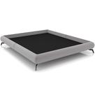 Cama Casal Base Box Pés De Ferro Estilo Industrial 156cm Otto P05 Veludo Cinza - Lyam Decor