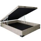 Cama casal baú blindado 138m x 188m x 41 suede bege