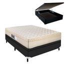 Cama Casal Baú Preta Arezzo Molas Ensacadas Portobel