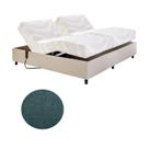 Cama Casal Centauro Linho Azul Petróleo 140x200x64 Pilati