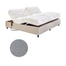 Cama Casal Centauro Linho Cinza Claro 140x200x64 cm Pilati