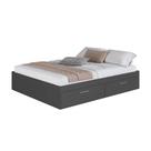 Cama Casal com 4 Portas Basculantes CT1140 190x140cm Grafite - Art In Móveis Cama Casal com 4 Portas Basculantes CT1140 190x140cm Grafite - Art In Móveis