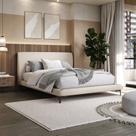 Cama Casal com Cabeceira Estofada Linho Star