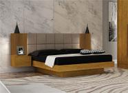 Cama Casal com Painel Estofado - Braga - Leifer Móveis