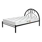Cama Casal de Ferro Tubular Preta E Estrado Em Pinus Marcheli 022