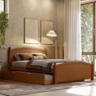 Cama Casal de Madeira Com Cama Auxiliar Solteiro Woodstore