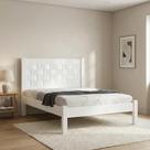 Cama Casal em MDF com Cabeceira Entrelaçada Laila Branco